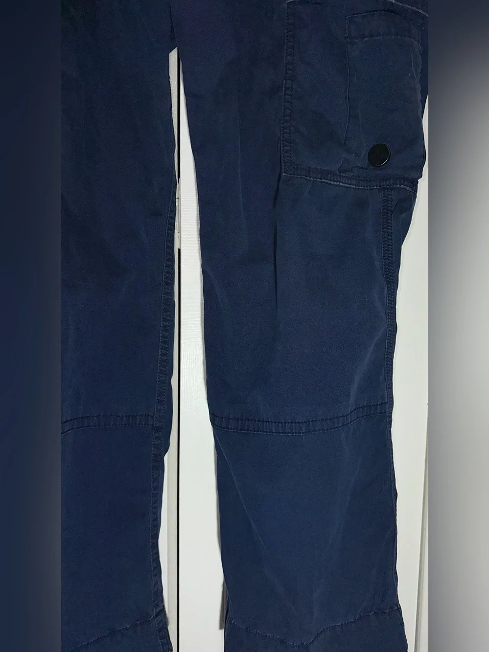 Vintage Polo Ralph Lauren Military Cargo Pants Cotton Blue Size 36x30  AA22